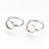 Support cabochon bague de 10 mm Argent N°05