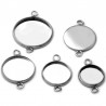 Support cabochon 16 mm Acier Inoxydable N°03 -2 Anneaux