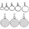Support cabochon 16 mm Acier Inoxydable N°04