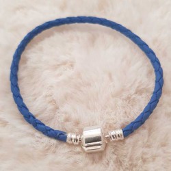 Bracelet Tressé Clip Uni 001 Bleu
