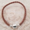 Bracelet Tressé Clip Uni 001 Brun