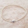 Bracelet Tressé Clip Uni 001 Ivoire