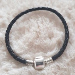 Bracelet Tressé Clip Uni 001 Noir