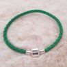 Bracelet Tressé Clip Uni 001 Vert