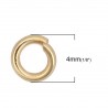 10 Anneaux de jonction ouvert 04 mm Inoxydable doré N°03