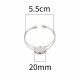 1 Bracelet support cabochon + 1 cabochon verre 20 mm N°01