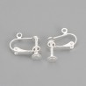 Boucle d'oreille Clip réglable à vis argent 15 x 17 mm