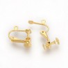 Boucle d'oreille Clip réglable à vis doré 15 x 17 mm x 1 paire
