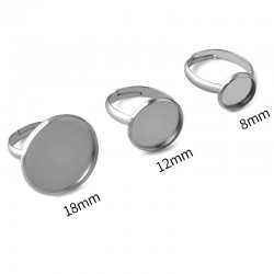 Support bague plateau de 08 mm Acier Inoxydable N°10