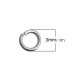10 Anneaux de jonction ouvert 03 mm Inoxydable argent