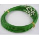 1 collier tour de cou fil câblé rigide vert de mer fermoir à visser N°01