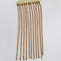 Collier chaine Métal Argenté N°06 de 40 cm doré