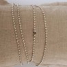 Collier chaine boule Métal Argenté N°01 de 80 cm