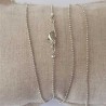 Collier chaine boule Métal Argenté N°03 de 75 cm PM 01
