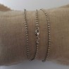 Collier chaine boule Métal Argenté N°03 de 70 cm