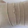 Collier chaine boule Métal Argenté N°03 de 75 cm GM