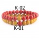 Bracelet en pierre bi-couleur perles de 08 mm N°K