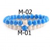 Bracelet en pierre bi-couleur perles de 08 mm N°M
