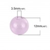 1 Boule en verre ronde à remplir de 12mm Rose