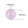 Boule en verre ronde à remplir de 16mm Rose