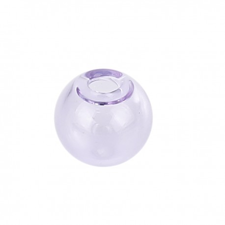Boule en verre ronde à remplir de 12mm Violet