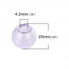 Boule en verre ronde à remplir de 20mm Violet