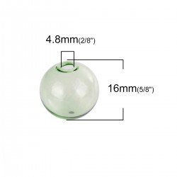 Boule en verre ronde à remplir de 16mm Vert