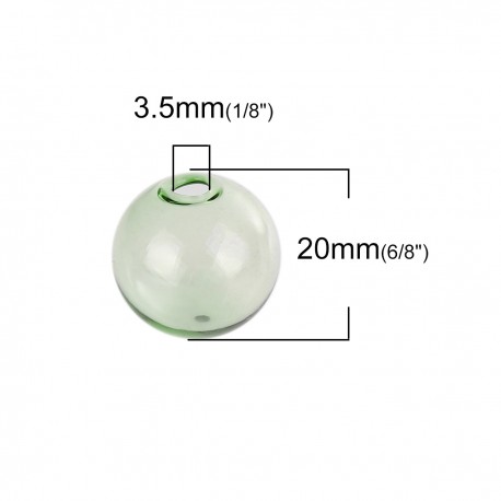 Boule en verre ronde à remplir de 20mm Vert