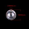 Boule en verre ronde à remplir de 12mm AB Transparent