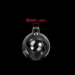 Boule en verre ronde à remplir fiole de 25mm