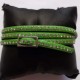Bracelet 3 à 4 tours 6 mm avec strass fermoir passant