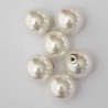 2 Perles 12 mm 1 trou pour boucles d'oreilles double face
