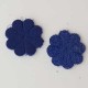 Fleur en Cuir 8 Pétales 30 mm Bleu