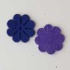 Fleur en Cuir 8 Pétales 30 mm Bleu