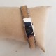 Bracelet cuir 10 mm Peau Uni ajustable au poignet