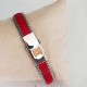 Bracelet cuir 10 mm Peau Uni ajustable au poignet
