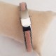 Bracelet cuir 10 mm Peau Uni ajustable au poignet