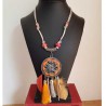 Collier N°20-01 Suédine et Plumes